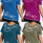 Wholesale Women's Elegant Round Neck Floral Embroidery Short Sleeve T-Shirt preview
