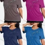 Wholesale Women's Elegant Round Neck Floral Embroidery Short Sleeve T-Shirt preview