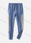 Wholesale Men's Workout Drawstring Slogan Colorblock Athletic Pants With Zip Pockets T120# - Liuhuamall
