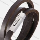 Wholesale Microfiber Leather Button Buckle Bracelet PW732Z# Brown Clothing Wholesale Market Liuhua