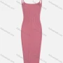 Wholesale Women's Casual Spaghetti Strap Open Back Rib-knitted Bodycon Dress preview
