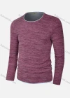 Wholesale Men's Silm Fit Duo Layered Space Dye Long Sleeve T-Shirt X0029# - Liuhuamall
