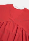 Wholesale Women's Casual V Neck Short Sleeve Plain Tiered Dress - Liuhuamall
