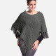 Woman's Casual Plain Knitted Fabric Turtleneck Neck Shawl 822# Dark Gray Clothing Wholesale Market -LIUHUA
