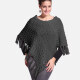 Woman's Casual Plain Knitted Fabric Turtleneck Neck Shawl 822# Gray Clothing Wholesale Market -LIUHUA