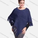 Wholesale Woman's Casual Plain Knitted Fabric Turtleneck Neck Shawl 822# Navy Clothing Wholesale Market Liuhua