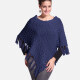 Woman's Casual Plain Knitted Fabric Turtleneck Neck Shawl 822# Navy Clothing Wholesale Market -LIUHUA