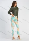 Wholesale Women's Casual Long Sleeve Zipper Pocket Plain Crop Leather Jacket - Liuhuamall