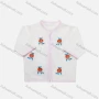 Wholesale Baby's Cute Embroidery Floral Long Sleeve One Button Sweater Cardigan preview