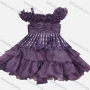 Wholesale Girls Lovely Layered Hem Beaded Straps Flower Dress preview