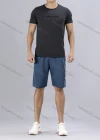 Wholesale Men's Letter Graphic Athletic Workout Elastic Waist Shorts Y7148# - Liuhuamall