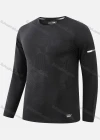 Wholesale Men's Round Neck Long Sleeve Plain Jacquard Running Workout Pullover Sweatshirt T211# - Liuhuamall