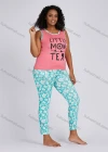 Wholesale Women's Casual Lounge Letter Print Tank Top Pajamas 2 Piece Set 1205# - Liuhuamall
