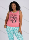 Wholesale Women's Casual Lounge Letter Print Tank Top Pajamas 2 Piece Set 1205# - Liuhuamall