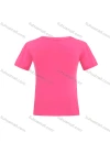 Wholesale Girls Casual Round Neck Sequins 3D Floral Applique Letter Print Short Sleeve Tee - Liuhuamall