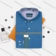 Wholesale Men's Formal Long Sleeve Button Down Collared Plain Oxford Shirts SD220314-4# Laser Blue Clothing Wholesale Market Liuhua