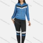 Wholesale Women's Sport Hooded Colorblock Zipper Long Sleeve Top & Jogger Sets preview