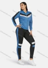 Wholesale Women's Sport Hooded Colorblock Zipper Long Sleeve Top & Jogger Sets - Liuhuamall