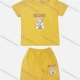 Wholesale Unisex Casual Round Neck Short Sleeve Cartoon Print Top & Shorts Set Orange Clothing Wholesale Market Liuhua