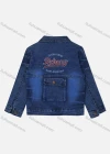 Wholesale Boy's Casual Letter Embroidery Flap Pockets Buttons Down Long Sleeve Denim Shirt Jacket - Liuhuamall