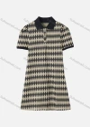 Wholesale Women's Casual Diamond Print Short Sleeve Short Dress SN375# - Liuhuamall