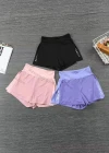 Wholesale Women's Plain Quick Dry Breathable High Waist Splicing Sporty Shorts - Liuhuamall