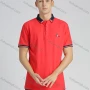 Wholesale Men's Cotton Plain Short Sleeve Embroidery Contrast Collar Polo Shirt preview