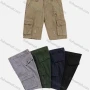 Wholesale Boys Casual Plain Button Closure Flap Pockets Ripped Cargo Shorts 58505# preview