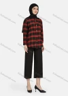 Wholesale Women's Casual Plaid Print Long Sleeve Patch Pocket Shirt 1261# - Liuhuamall