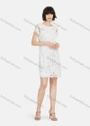 Wholesale Women's Elegant Short Sleeve Embroidery Lace Short Dress - Liuhuamall