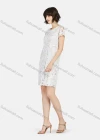 Wholesale Women's Elegant Short Sleeve Embroidery Lace Short Dress - Liuhuamall