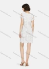 Wholesale Women's Elegant Short Sleeve Embroidery Lace Short Dress - Liuhuamall