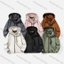 Wholesale Unisex Outdoor Plain Windproof Long Sleeve Flap Pockets Hooded Windbreaker Jacket 23618# preview