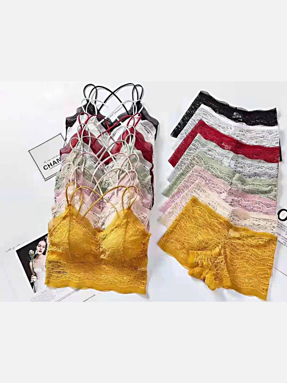 Women's Guipure Lace Bra & Brief 2 Pieces Sets, Clothing Wholesale Market -LIUHUA, WOMEN, Underwear