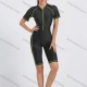 Wholesale Women's Contrast Color One Piece Zip Front Surfing Athletic Kneeskin Professional Swimsuit Black Clothing Wholesale Market Liuhua