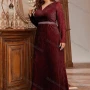 Wholesale Women's Elegant V Neck Long Sleeve Maxi Evening Dress preview