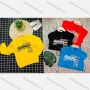 Wholesale Boy's Comfy Long Sleeve Letter Print Button Elastic Polo Shirt preview