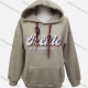 Wholesale Women's Casual Long Sleeve Letter Kangaroo Pocket Hoodie Khaki Clothing Wholesale Market Liuhua