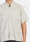 Wholesale Men's Fashion Loose Fit Mandarin Collar Short Sleeve Button Down Shirts - Liuhuamall