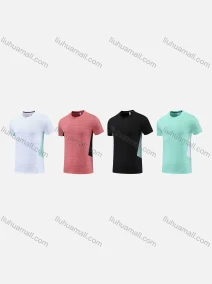 Wholesale Men's Athletic Workout Striped Short Sleeve Round Neck Tee MT21423#, LIUHUA CLOTHING WHOLESALE