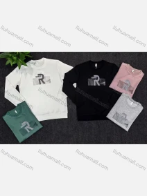 Wholesale Men's Casual Letter Print Round Neck Long Sleeve Sweatshirt, LIUHUA CLOTHING WHOLESALE