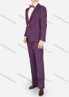 Wholesale Men's Fashion Plain Lapel One Button Flap Pockets Blazer & Trousers 2 Piece Sets - Liuhuamall