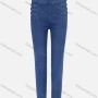 Wholesale Women's Casual Plain High Waist O-ring Decorative Slim Fit Jeans preview