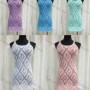 Wholesale Women's Casual Round Neck Hollow Out Plain Cover Up Dress preview