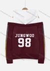 Wholesale Women's Letter Print Cold Shoulder Long Sleeve Drawstring Hoodie - Liuhuamall