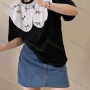 Wholesale Women's Casual Peter Pan Collar Half Sleeve Blouse Y512# preview