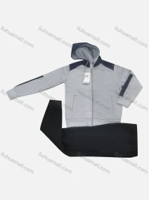 Wholesale Kid's Casual Striped Colorblock Long Sleeve Zipper Hoodie & Elastic Waist Ankle Length Jogger 2 Piece Set, LIUHUA CLOTHING WHOLESALE