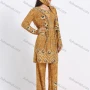 Wholesale Women's Muslim Islamic Folk Art Floral Print Long Sleeve Tunic & Wide Leg Pant With Hijab 3 Piece Set preview