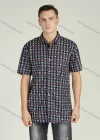 Wholesale Men's Short Sleeve Floral Print Button Front Casual Shirt - Liuhuamall