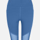Women's Sporty High Waist Sheer Mesh Plain Short Legging Azure Clothing Wholesale Market -LIUHUA